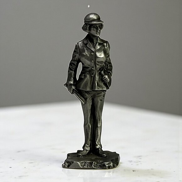 Vintage Consulting Architect Franklin Mint Pewter Figurine From 1980 - Picture 1 of 9